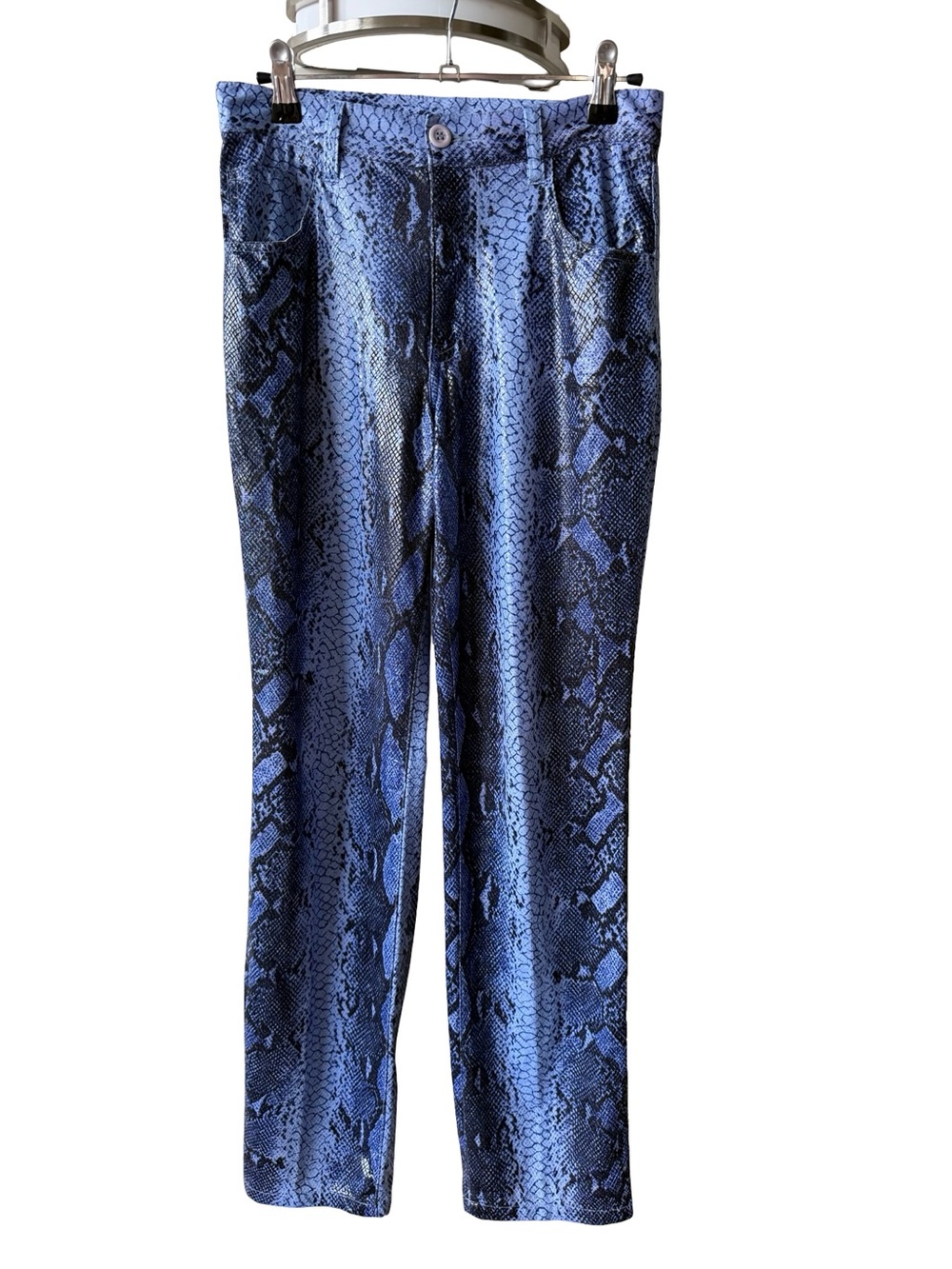 Mario Gena Paris Euro Y2K White Lotus Style Euro Summer Snake-Print Pants